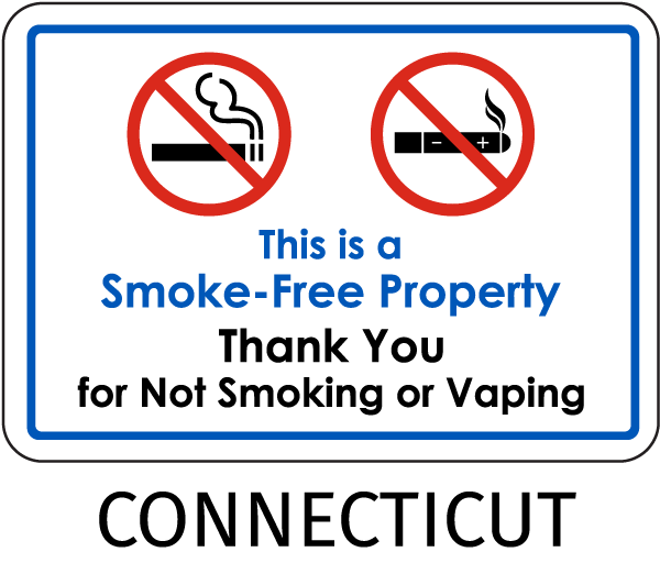Connecticut No Smoking Sign
