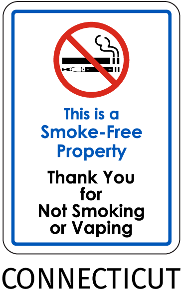 Connecticut No Smoking Sign