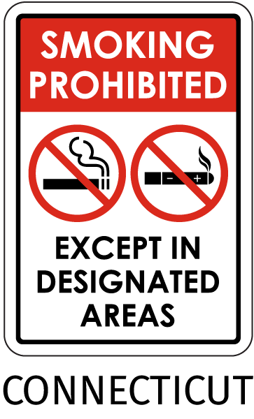 Connecticut No Smoking Sign