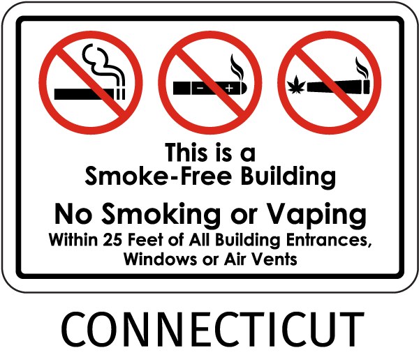 Connecticut No Smoking Sign