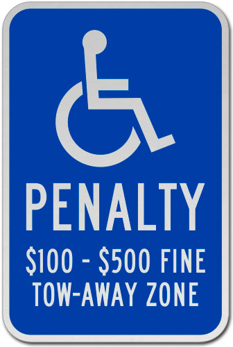Virginia Accessible Tow Away Zone Penalty Sign