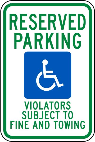 Texas Reserved Parking Sign