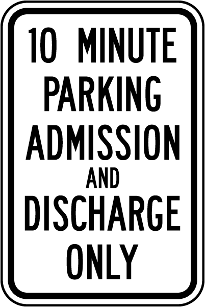 Admission and Discharge Only Sign