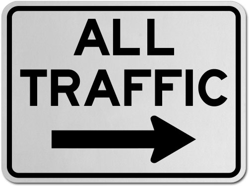 All Traffic (Right Arrow) Sign