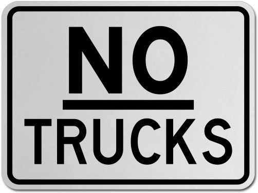 No Trucks Sign