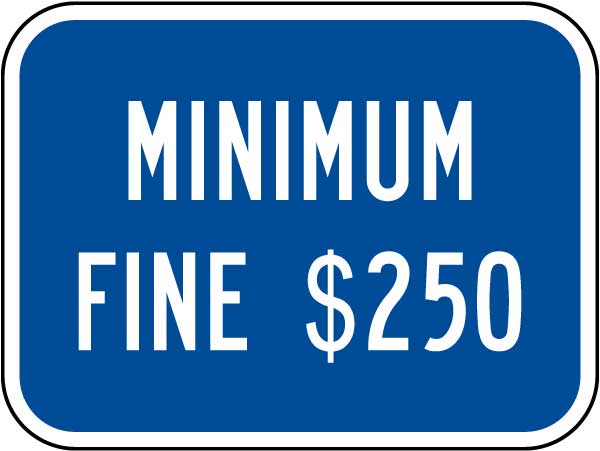 California Accessible Parking Penalty Sign
