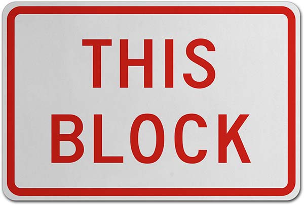This Block Sign