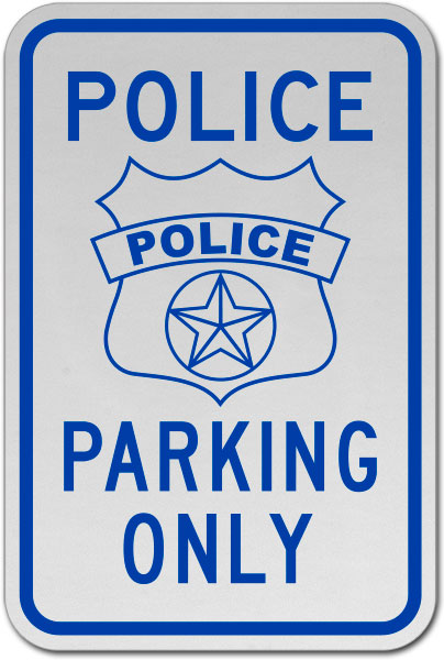 Police Parking Only Sign