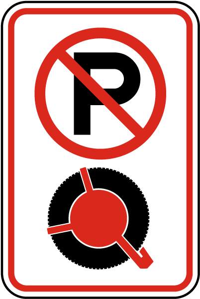 No Parking Violators Booted Sign