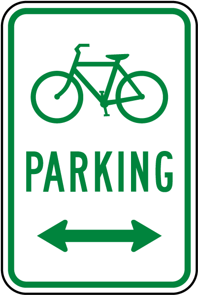Bicycle Parking (Double Arrow) Sign