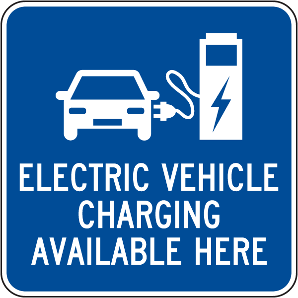 Electric Vehicle Charging Available Here Sign