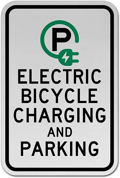 Electric Bicycle Charing and Parking Sign