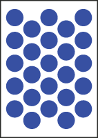 3/4" Diameter Vinyl Stick-on Blue Circles