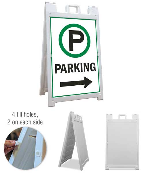 Parking Right Arrow A-Frame Sign