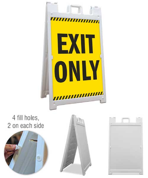 Exit Only A-Frame Sign