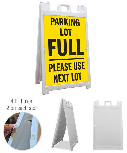 Parking Lot Full Please Use Next Lot A-Frame Sign
