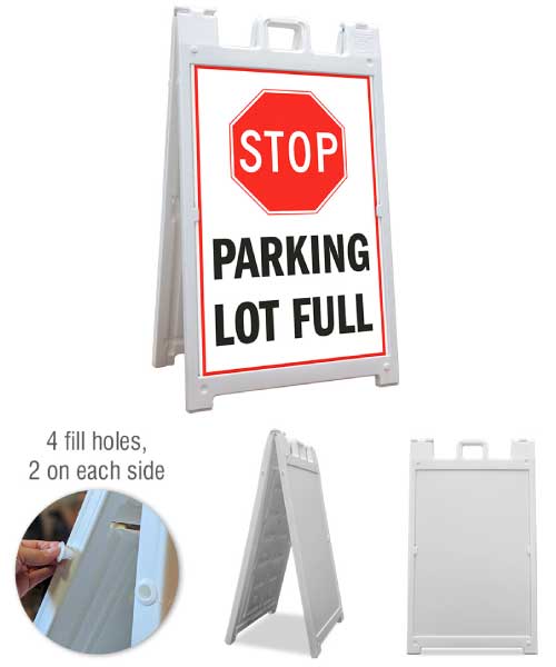 Stop Parking Lot Full A-Frame Sign