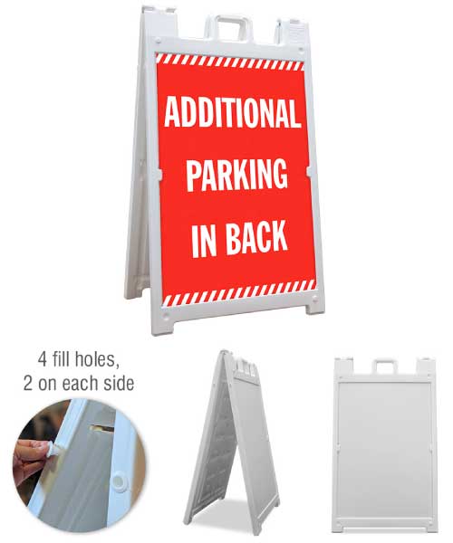 Additional Parking In Back A-Frame Sign