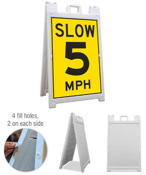 Slow 5 MPH A-Frame Sign