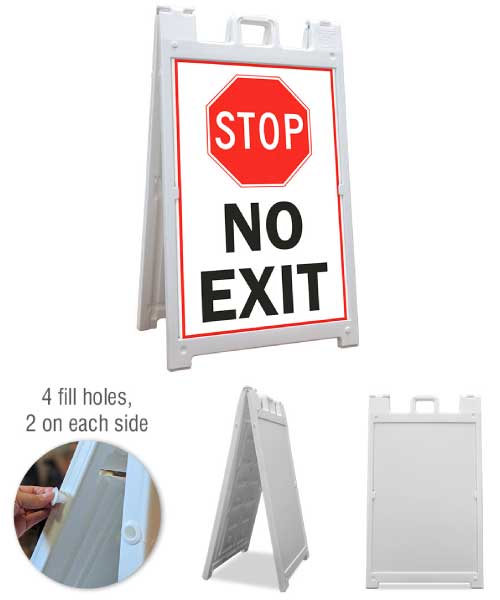 Stop No Exit A-Frame Sign