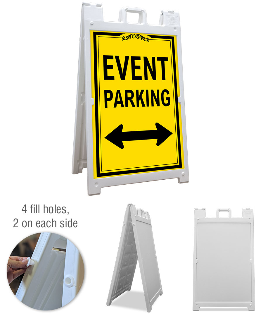 Event Parking Double Arrow A-Frame Sign