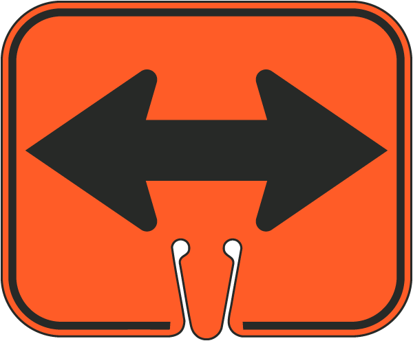 Double Arrow Cone Sign