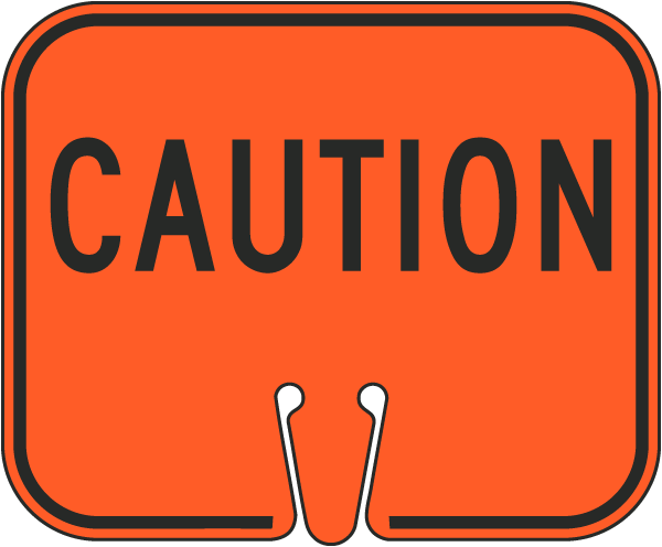 Caution Cone Sign