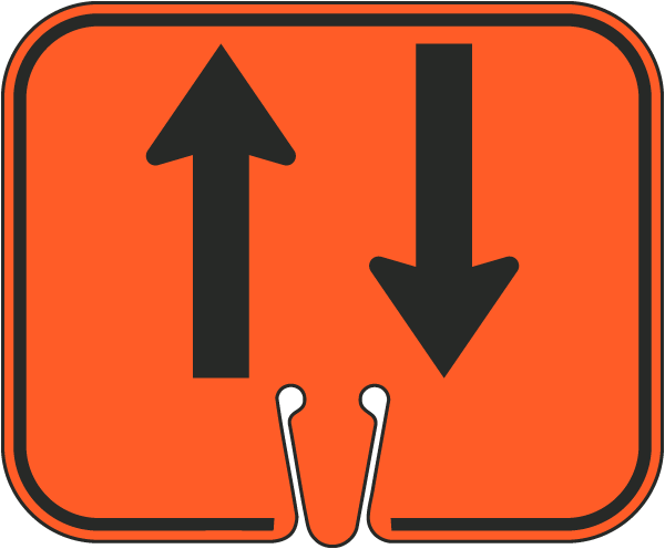 Up And Down Arrow Cone Sign