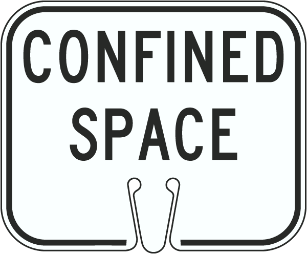 Confined Space Cone Sign