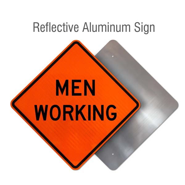 Men Working Rigid Sign