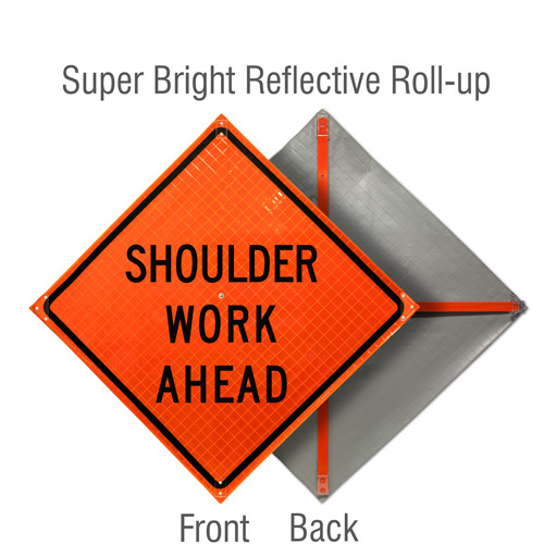 Shoulder Work Ahead Roll-Up Sign
