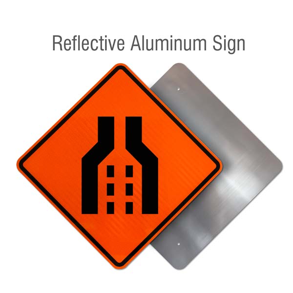 Dual Lane Reduction Sign