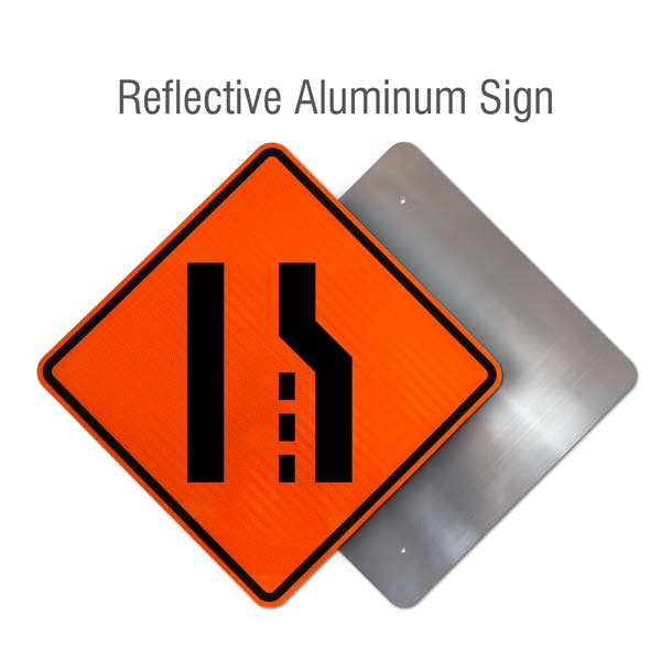 Right Lane Ending Symbol Sign