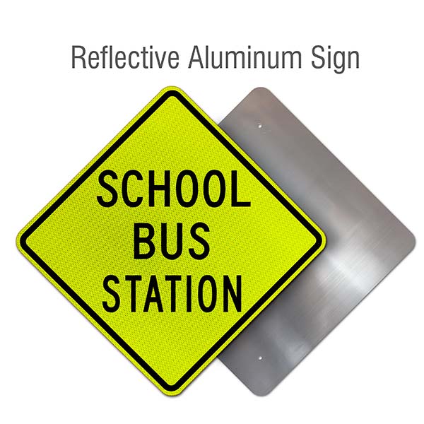 School Bus Station Sign