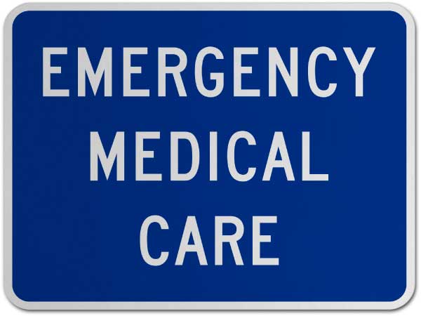 Emergency Medical Care (plaque) Sign