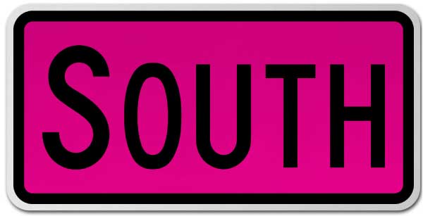 South Route Marker Sign