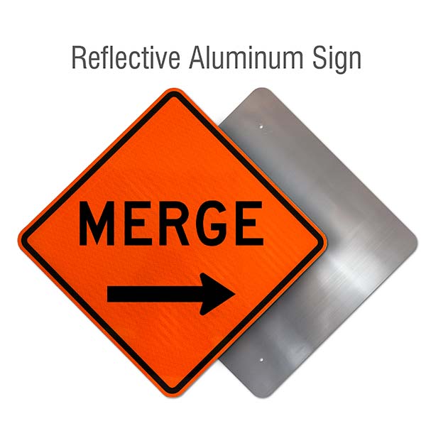 Merge Right Arrow Sign
