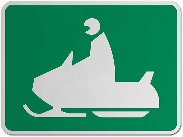 Snowmobile Route Sign
