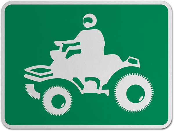 All Terrain Vehicle Route Sign