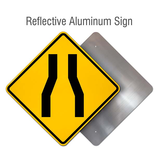 Lane Reduction Sign