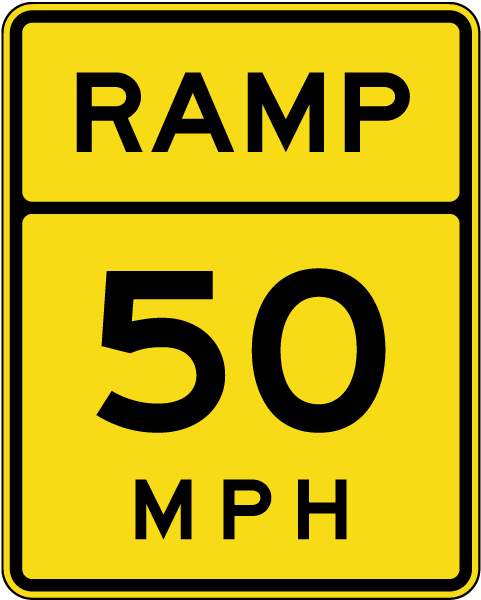 Advisory Ramp 50 MPH Sign