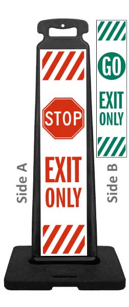 Exit Only Vertical Panel