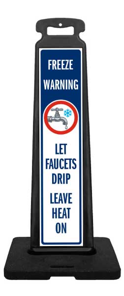 Freeze Warning Vertical Panel