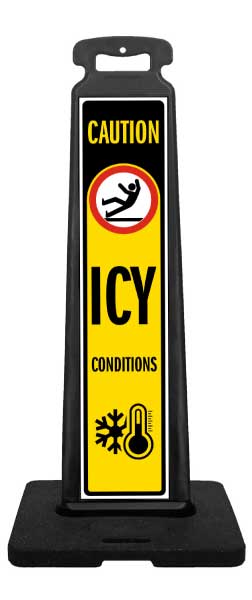 Caution Icy Conditions Vertical Panel