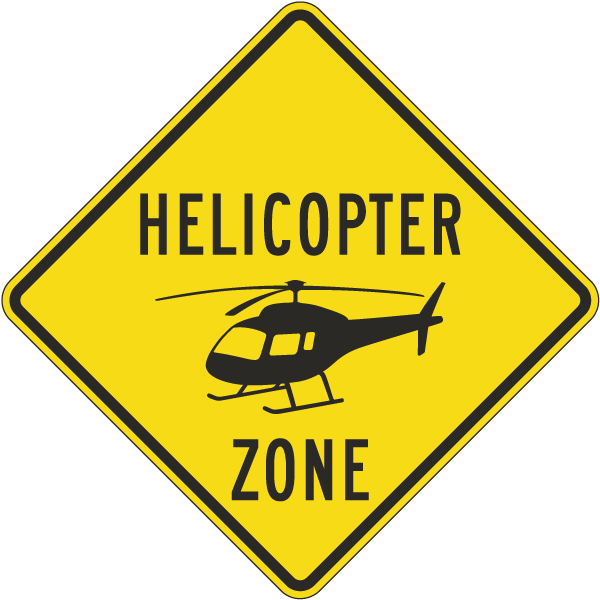 Helicopter Zone Sign