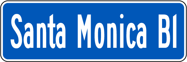 Santa Monica Boulevard Replica Street Sign