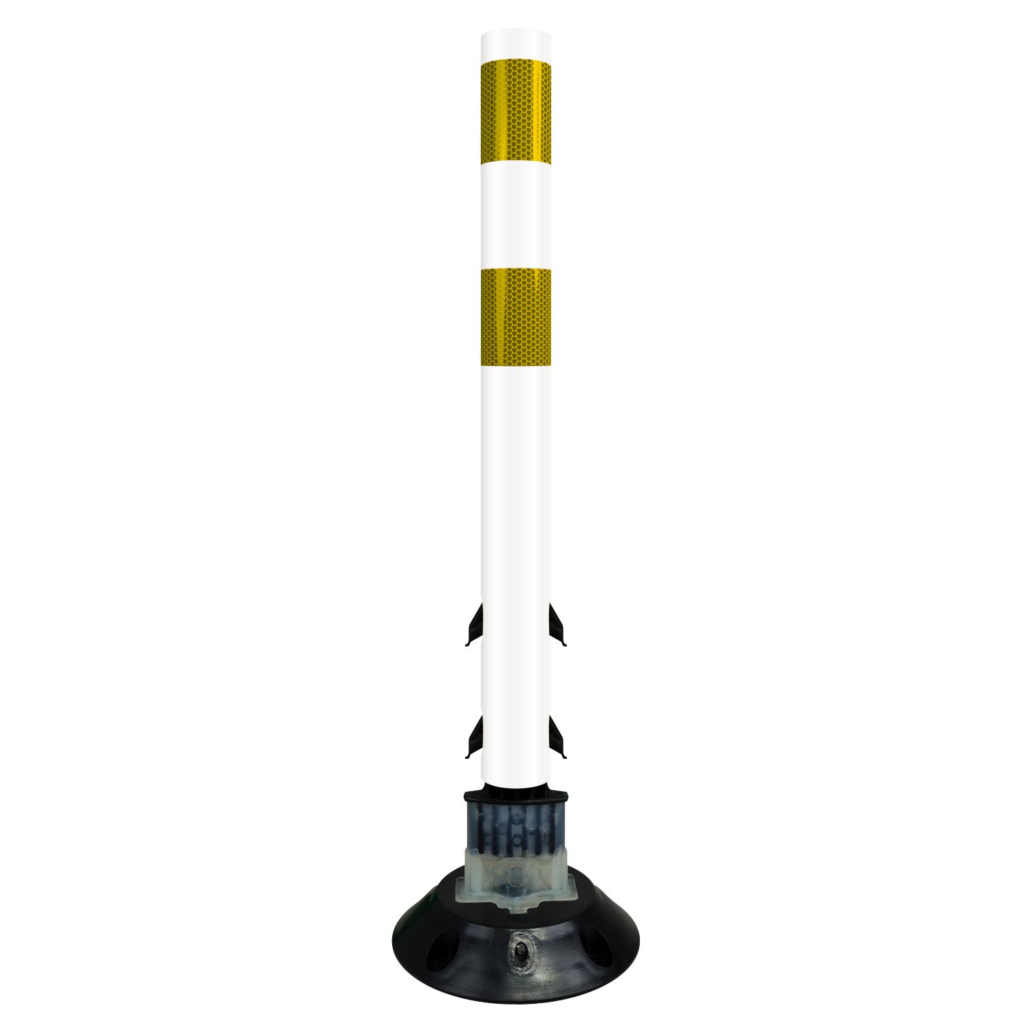 White Flexstake Surface Mount Tubular Traffic Delineator