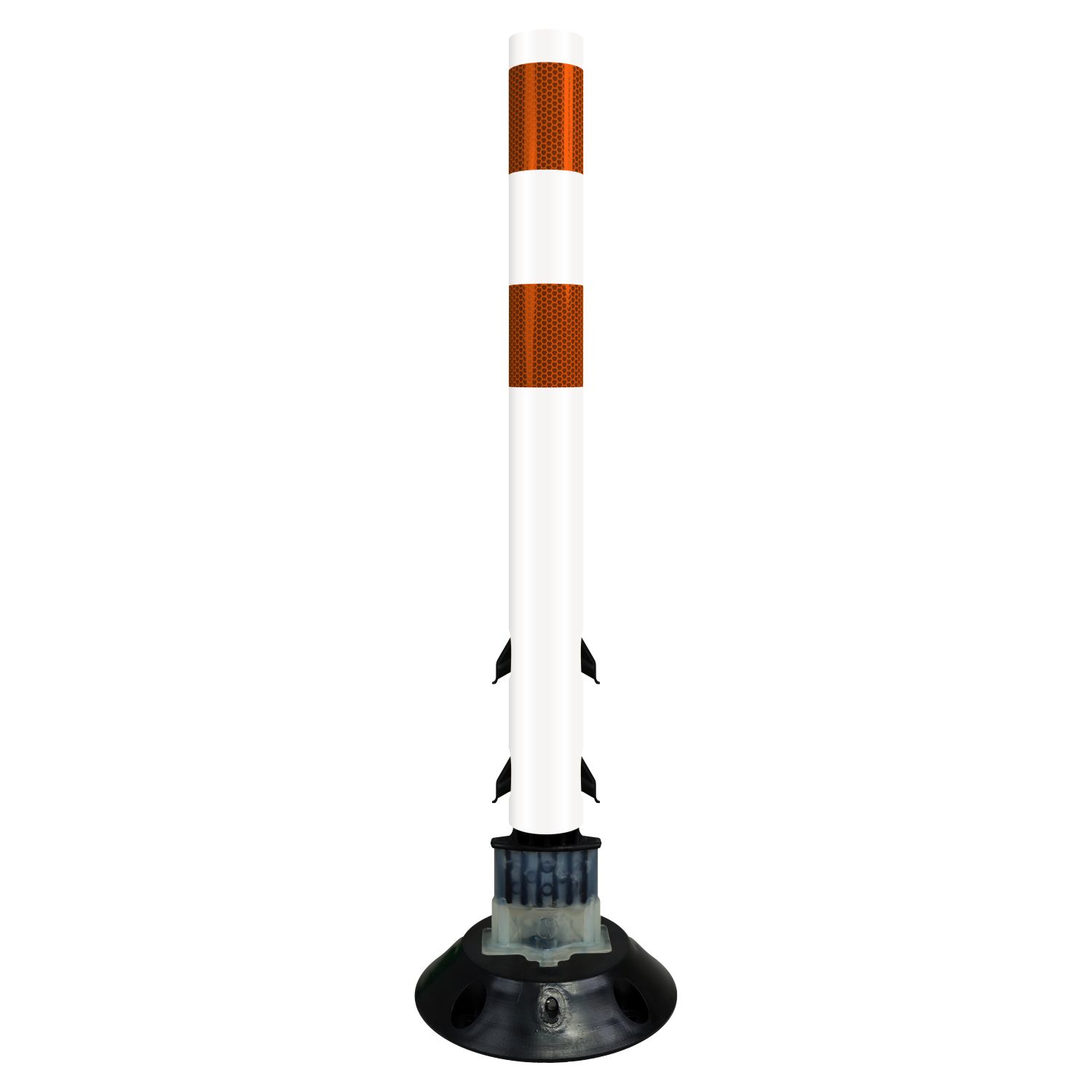 White Flexstake Surface Mount Tubular Traffic Delineator