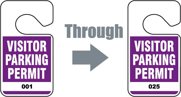 Purple Visitor Parking Permit Tag