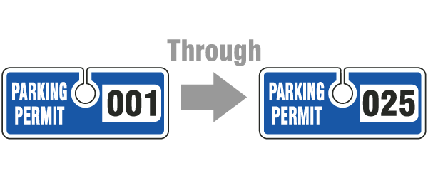 Blue Parking Permit Tags